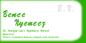 bence nyemecz business card